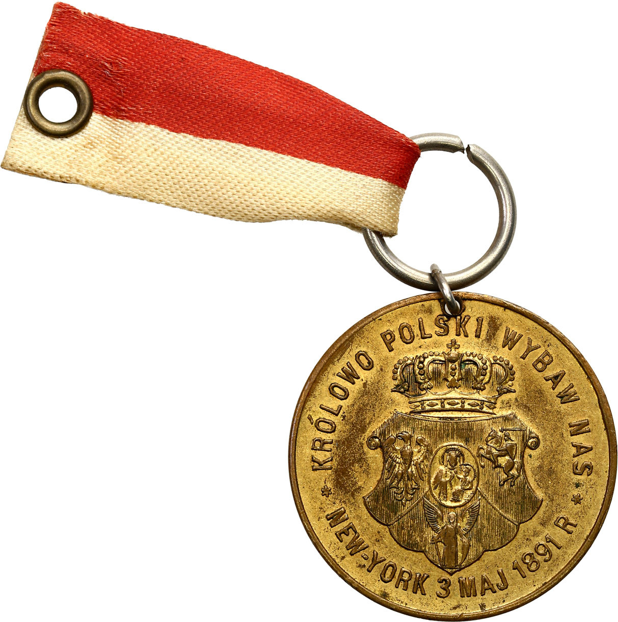 Polska pod Zaborami. Medal 100 lecie rocznicy Konstytucji 3 maja 1891, Nowy Jork